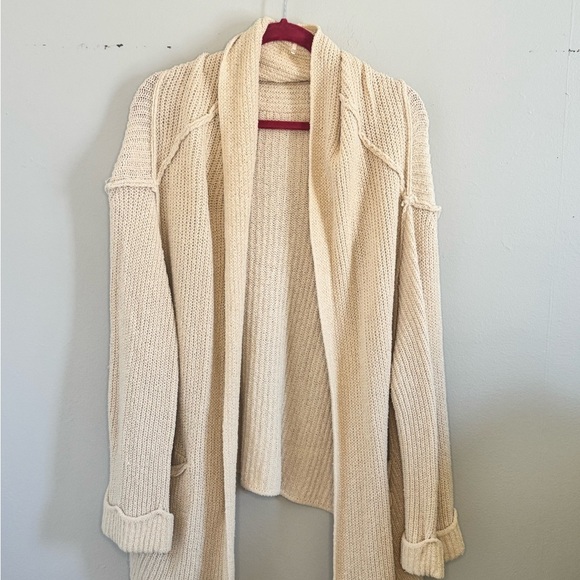 Free People Sweaters - Free People Cream Knit Cardigan